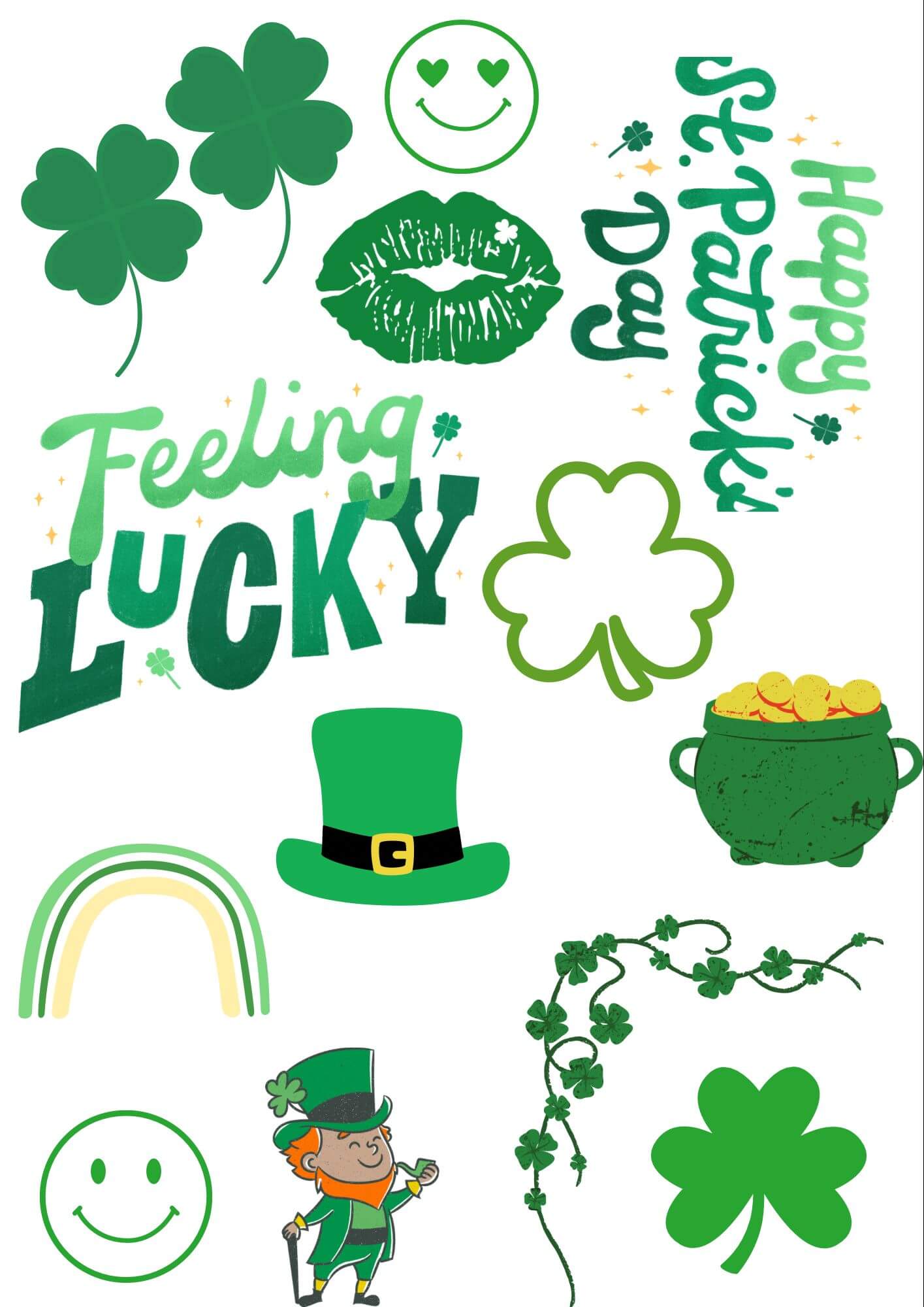 Pre-made Shamrock DTF Gang Sheet